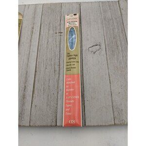 Vintage J&P Coats Neck Opening Metal Zipper 22" Blue 4